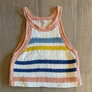 BCBGeneration Beige and Cream Knit Top